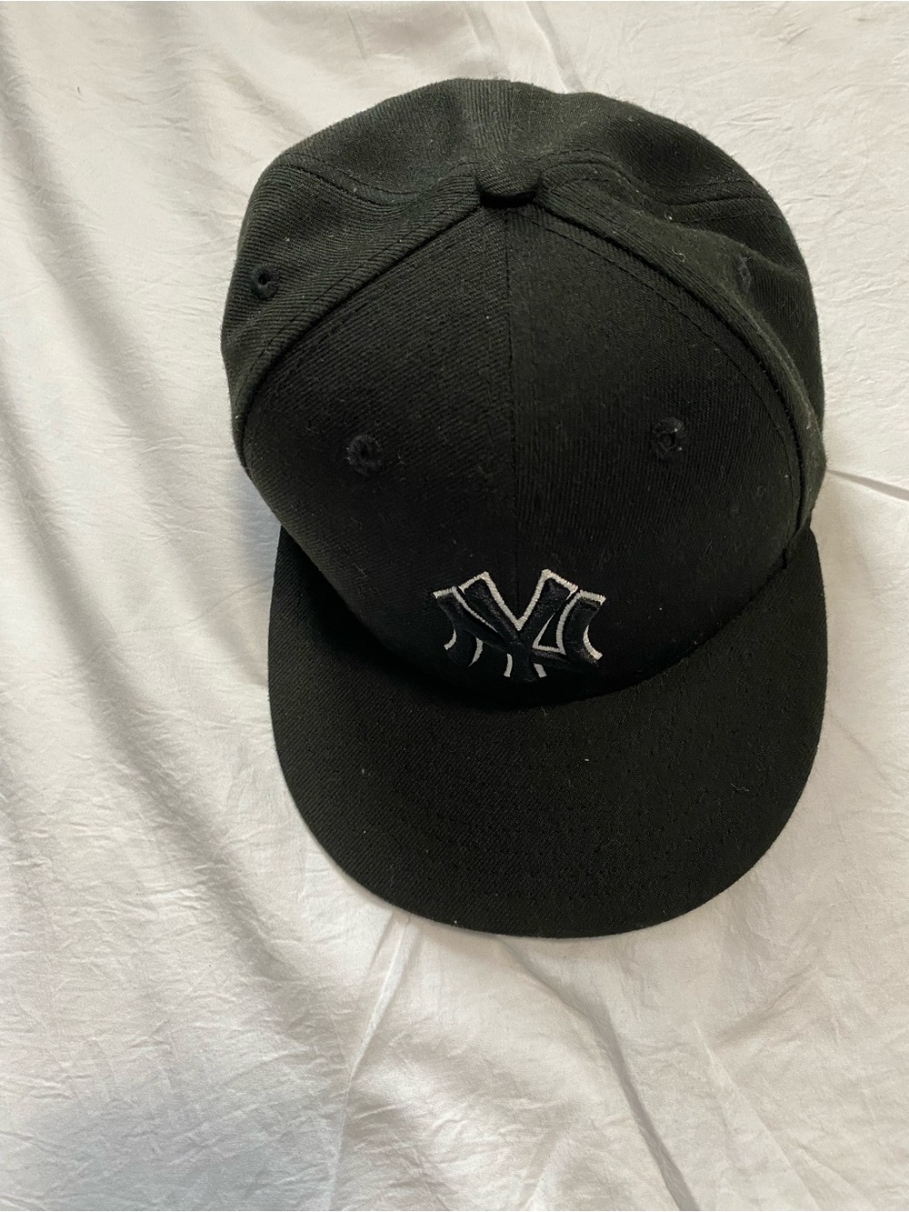 New Era Black New York Yankees Fitted Hat with White Logo